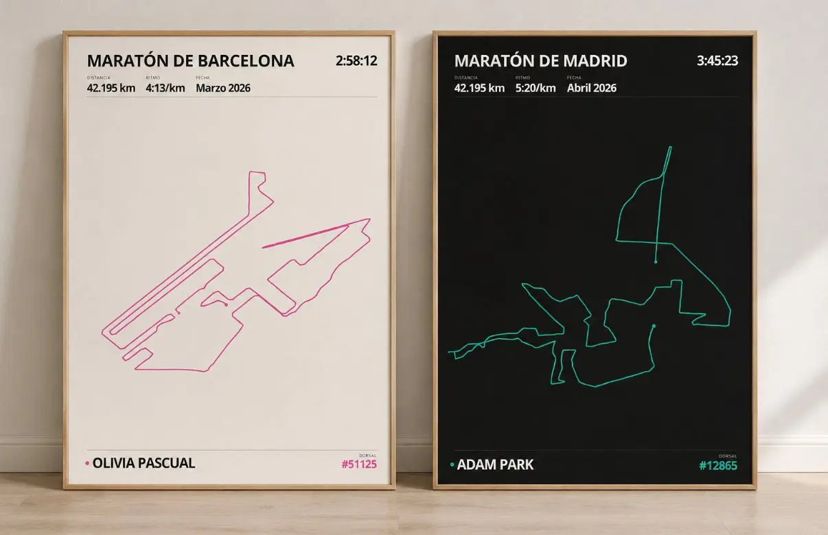 Personalised marathon poster Christmas gift